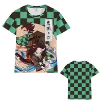 

Custom 3D Printing Short Sleeve Tshirts Plus Size Japanese Demon Slayer: Kimetsu No Yaiba Anime Figure T-shirts