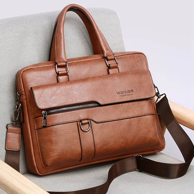 

W1005 new retro men's bag briefcase same paragraph men's business handbag computer bag messenger bag