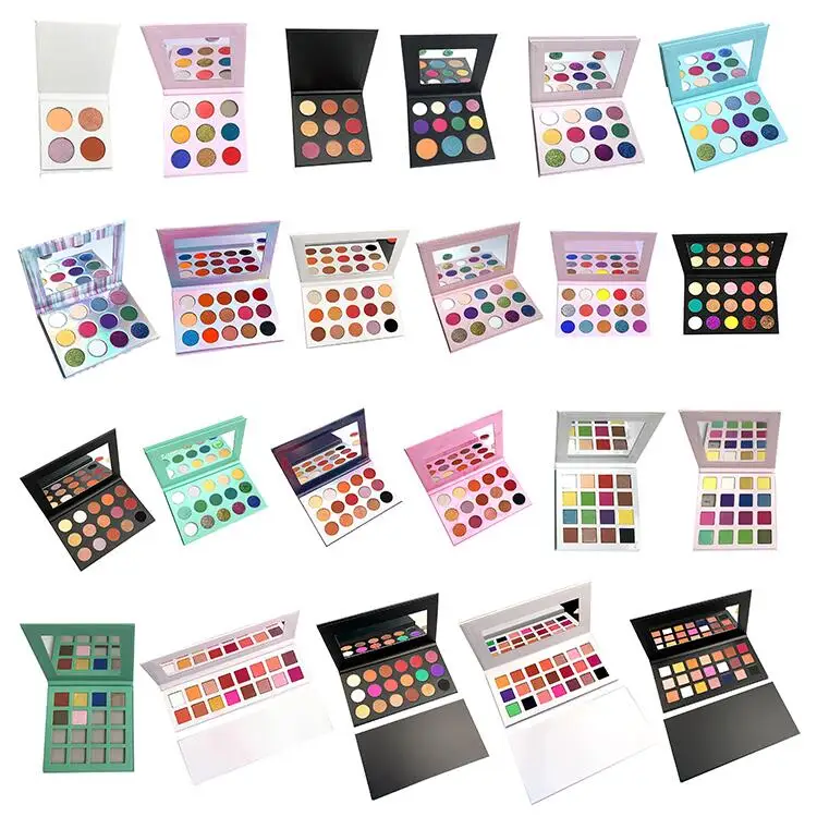 

Diy Square and Round Hole Luxury High Pigment Makeup Palletes Eyeshadow Palette Custom Logo Cruelty Free Nude Eyeshadow Palette