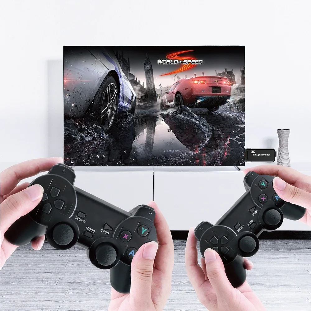 

3000+ Classic Games in One Game Console Stick Support 40 Simulators with Two Original Gamepad