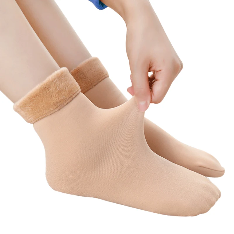 

Winter Warmer Women Thicken Thermal Seamless Boots GIrl Sleeping Snow Socks, Custom color