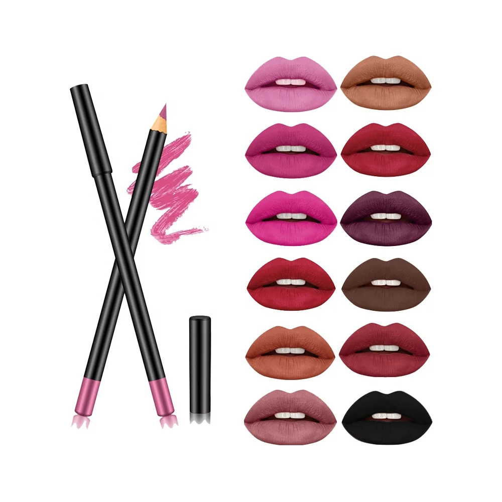 

20 Colors Matte Waterproof Lip Liner Pencil Long Lasting Lipstick Pen Cosmetics Beauty Makeup