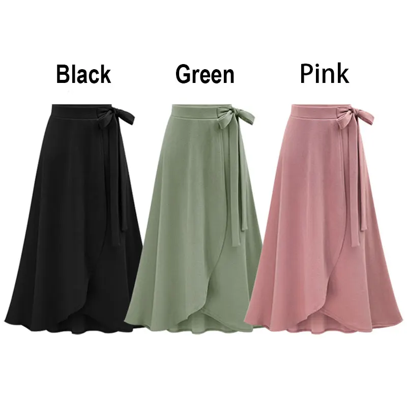 

Plus Size 6xl Ladies Jupe High Waist Summer Slim Casual Asymmetric Women Latest Design ladies long Skirt, Picture color