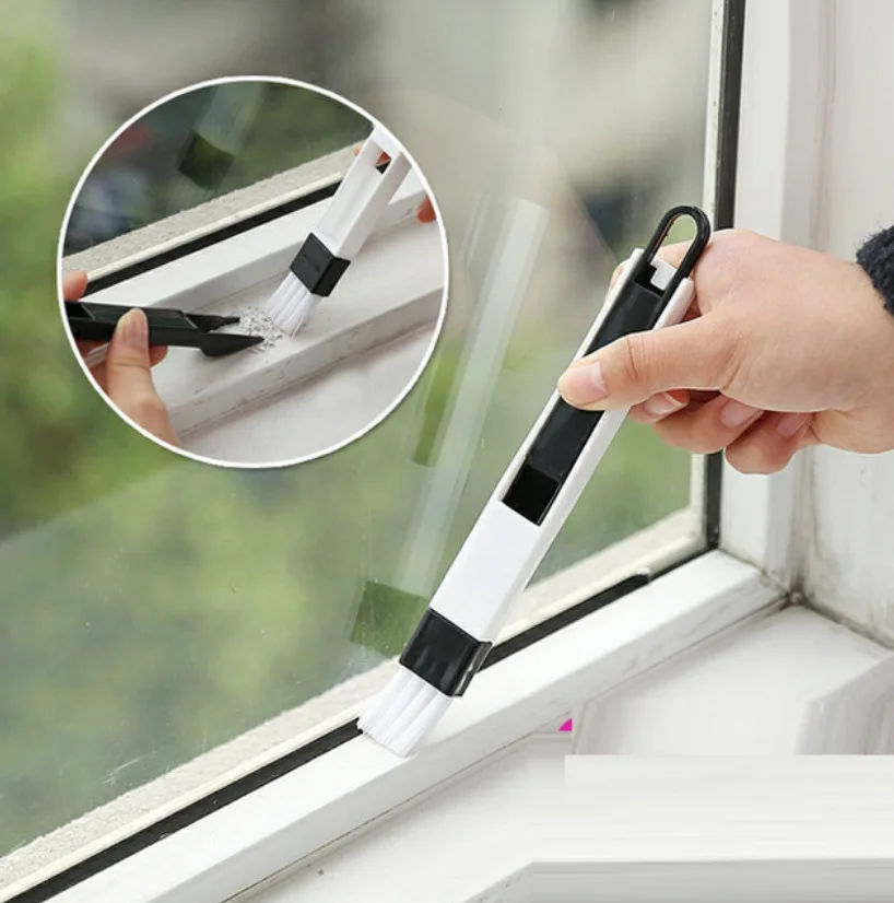 

C257 Household Crevice Groove Brush Multipurpose Window Door Keyboard Brush Practical Cleaning Brush With Dustpan Set