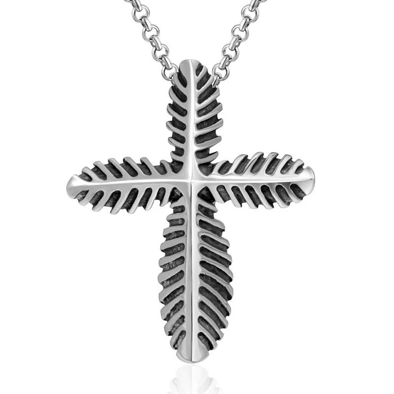 

Stainless Steel Casting Metal 3D Leaf Pendant Necklace for Women Men Jewelry