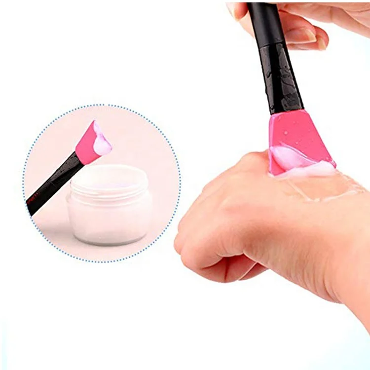 

Mini Custom Logo Professional Face Mask Brushes Silicone Recycled Makeup Brush, Colorful