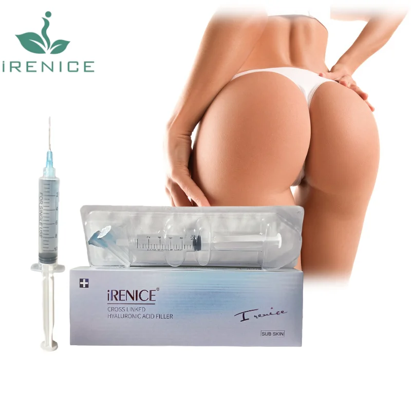 

iRENICE Hyaluronic Acid Cross-linked 10ml for buttock breast argement/augmenta injectable filler Subskin hyaluronic acid filler, Transparent