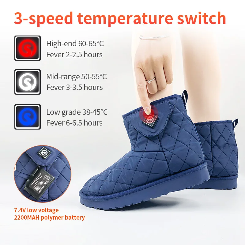 2021 New Design Electrically Heated Shoes 3 Levels Temperature Control