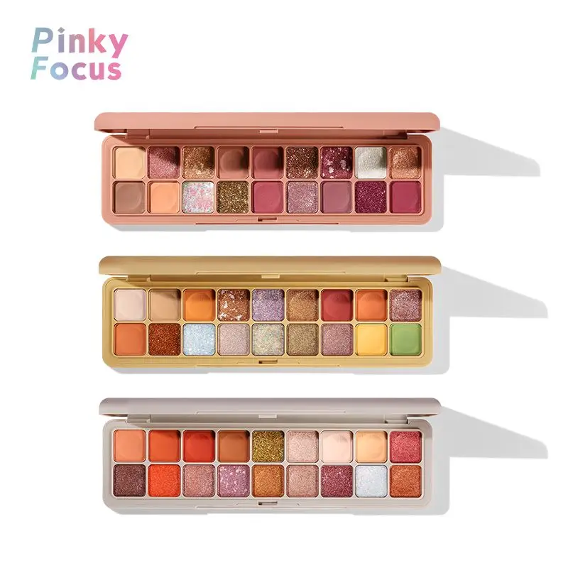 

Pinky Focus 18 Color Summer Eye shadow palette Glitter Pearly Matte Delicate Waterproof Long Lasting Eye shadow Makeup