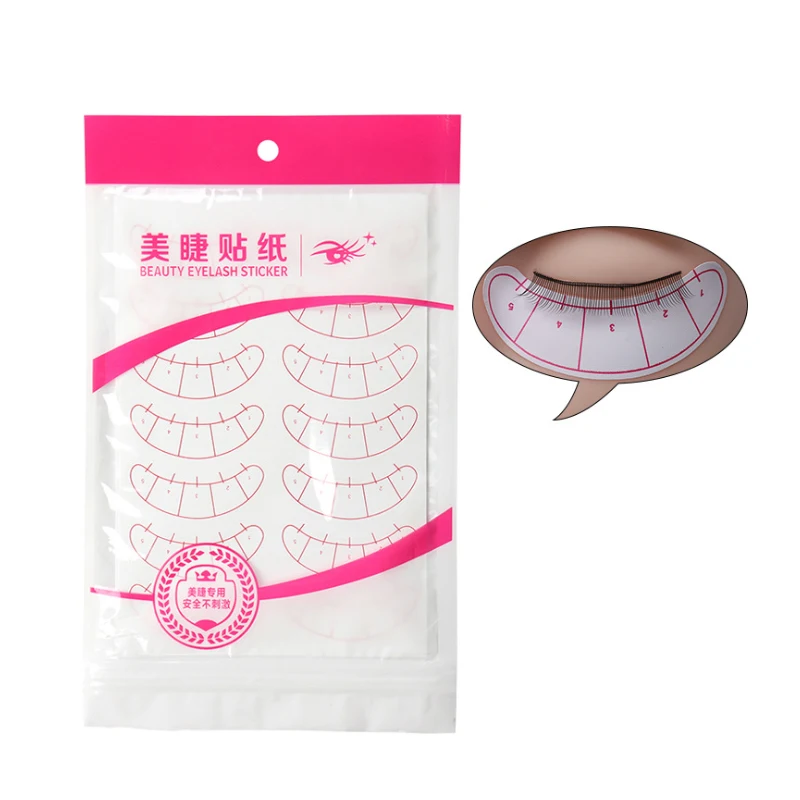 

FX-T55 Students' eyelash isolation sticker 10pcs/70 pairs planting eyelash practice 5-point positioning stick paper