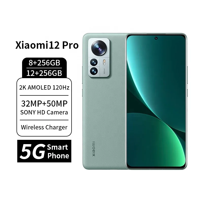

Original Xiaomi mi 12 pro Global Version 5G Smartphone Snapdragom 8Gen 12GB+256GB Smart Gaming Mobile Phones
