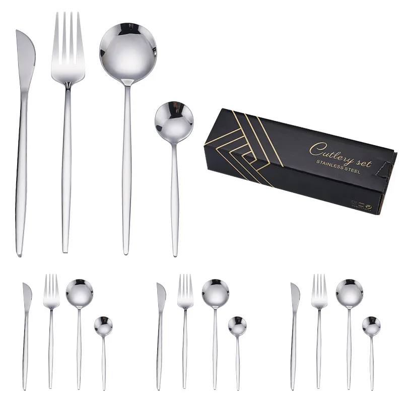 

Fashion wedding Kitchen colored cutlery PVD coating silverware stainless steel cutlery Flatware set