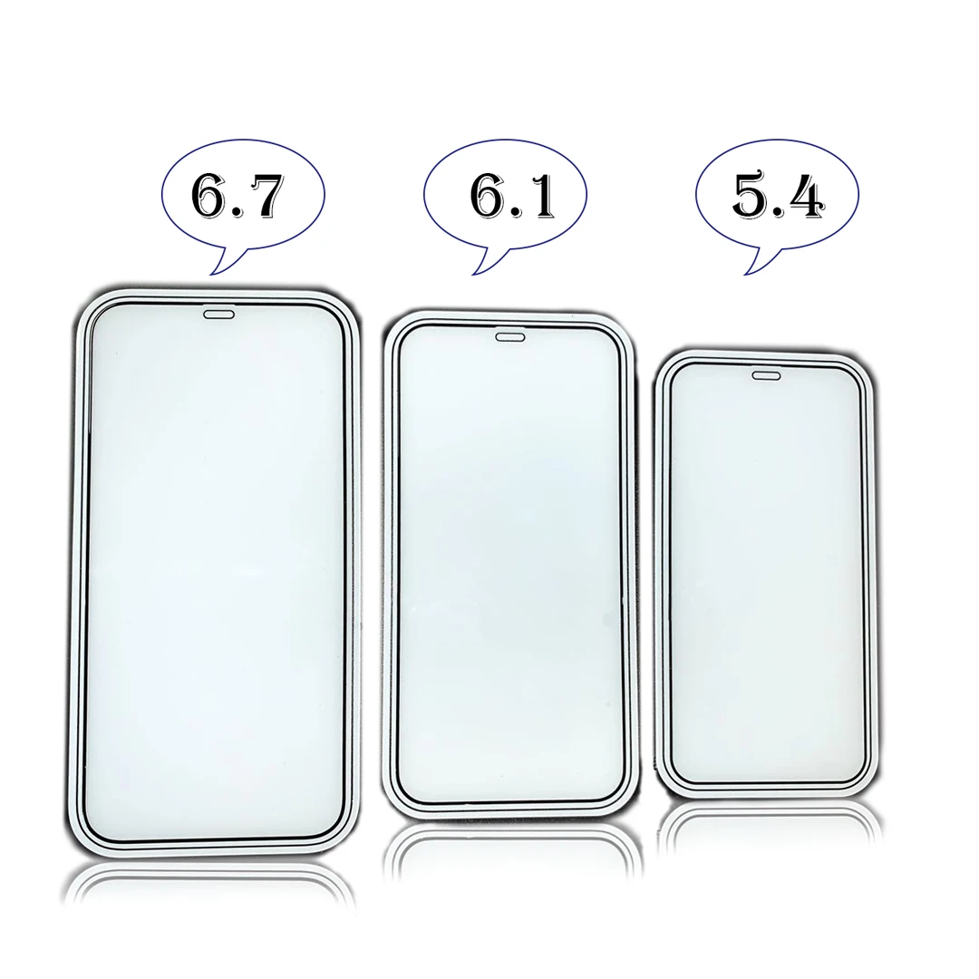 

For Iphone12PRO MAX 0.33mm Anti-fingerprint 3D Full Frame Premium 9H Hardness 2.5D Transparent Tempered Glass Screen Protector