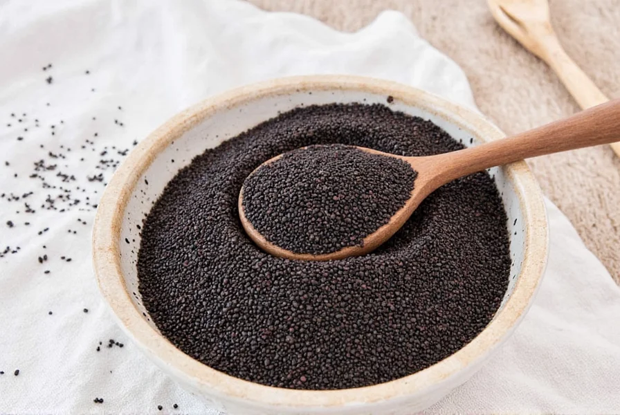 Black sesame in kitchen bowl