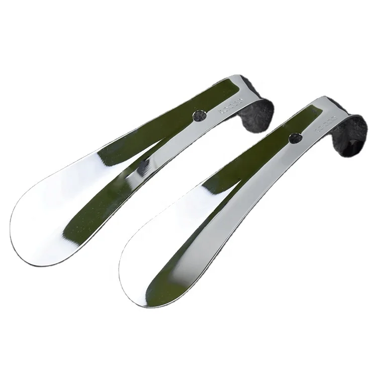 

16CM Elbow Electroplating Custom Stainless Steel Metal Shoe Horn, Silver