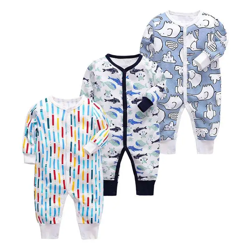 

Wholesale Cheap 3Pcs Baby Clothing Set Long Sleeve Infants Clothes Sets Baby Clothing Print Baby Romper Set, Mix color