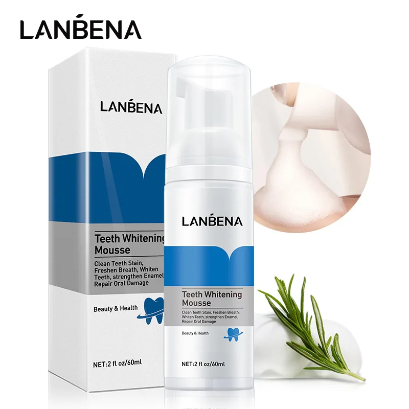 

2020 innovative LANBENA teeth cleaning whitening foam mousse liquid toothpaste