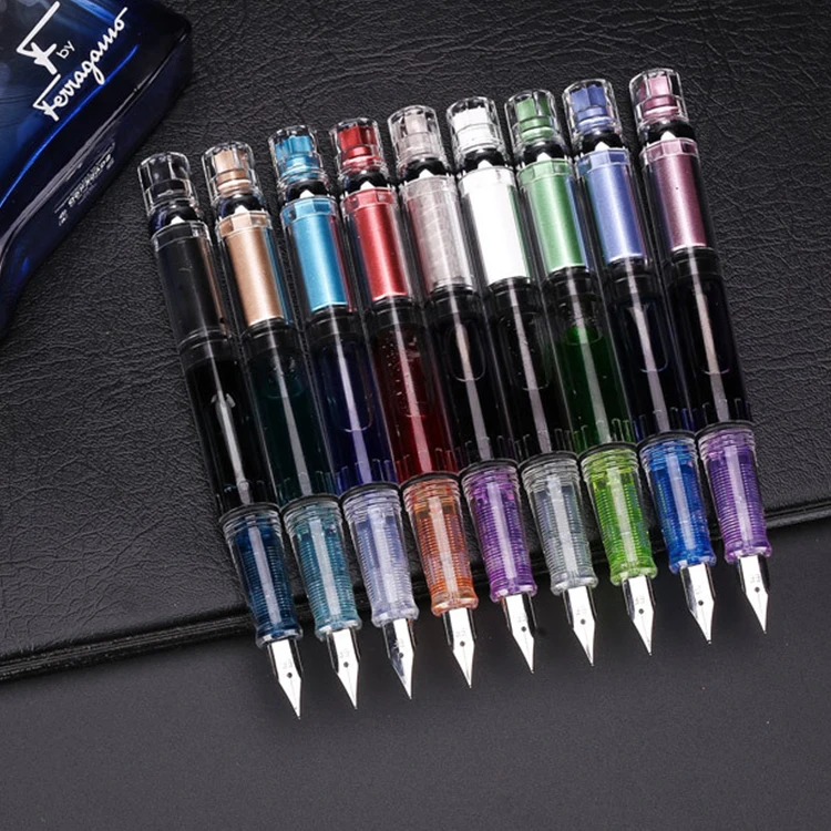 

Crystal Color Ink Pen Clear Plastic Fountain Pen