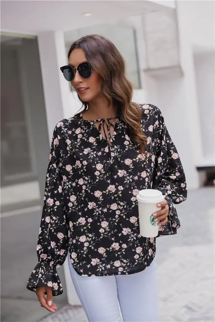 

Original Design Lady Blouse Foreign Trade New Style T- Shirt Women Bottoming Shirt Long Sleeve Small Popular Women Shirt, Different colors and support to customized