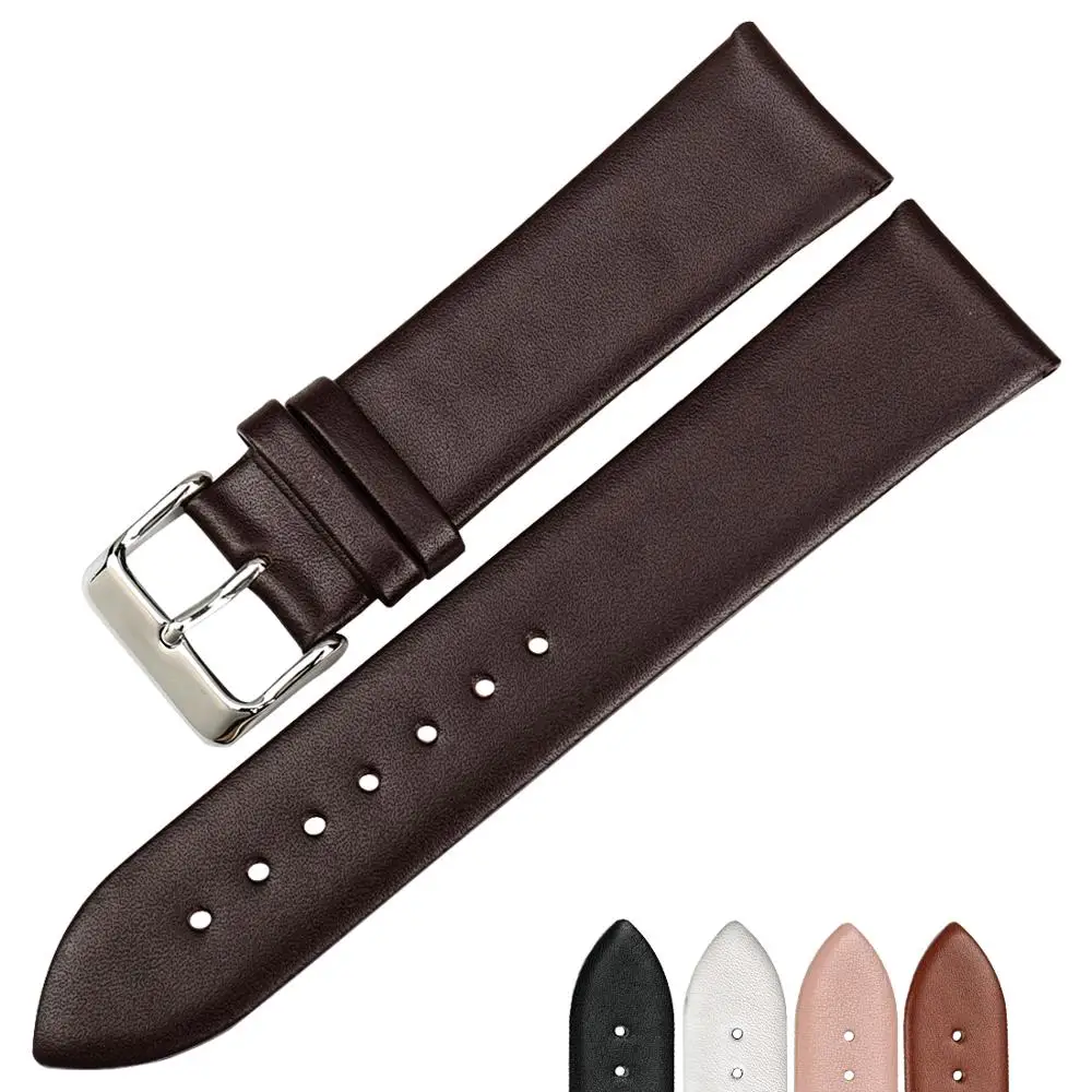 

Leather Watch Bands 12mm 13mm 14mm 15mm 16mm 17mm 18mm 19mm 20mm 22mm 24mm Charm Watch Bands Straps, White, pink, dark brown, light brown, black