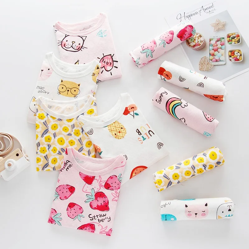 

Wholesale Kids Shorts Sleeve Hot Summer Casual Loungewear Shirts Set Children Clothing Boys&Girls Pajamas Baby Unisex Sleepwear, Customized color