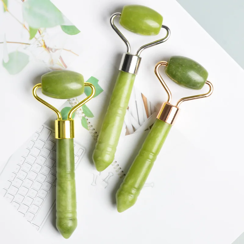 

Royal 100% Natural jade facial roller massage single head green small mini jade roller