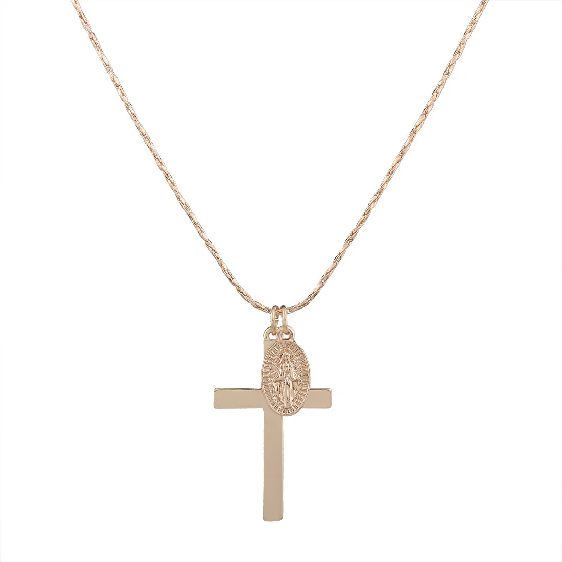

2021 popular European and American fashion classic personalized Cross Pendant Necklace earrings wholesale