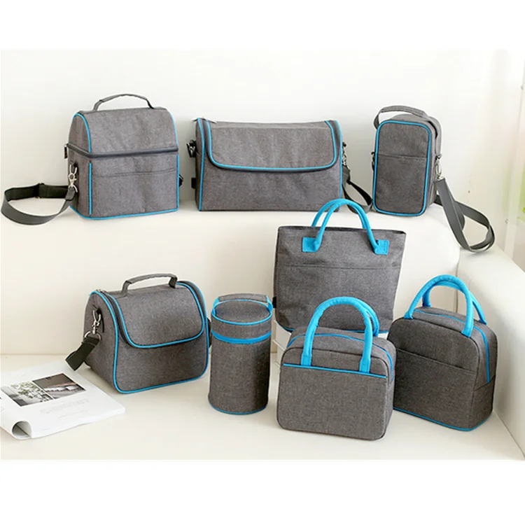 

New High Quality Cooler Insulated Lunch Bag Aluminum Film Food picnic Lunch Thermo Bag, Customized color