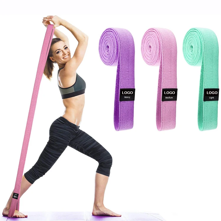 

Custom 3pcs Body Workout Yoga Belt Fabric Loop Exercise Pull Up Assistance Bands Long Resistance Bands Set, Red/black/purple/green/pink/lilac/gray...