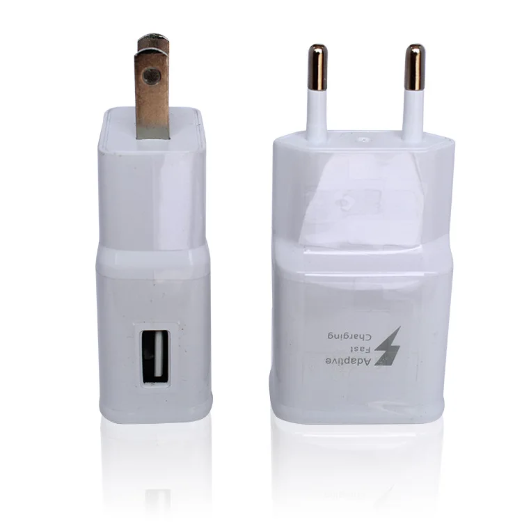 

Hot Selling US EU version USB quick charger for Samsung s8 s7 s9 s10 fast travel adapter wall power charger
