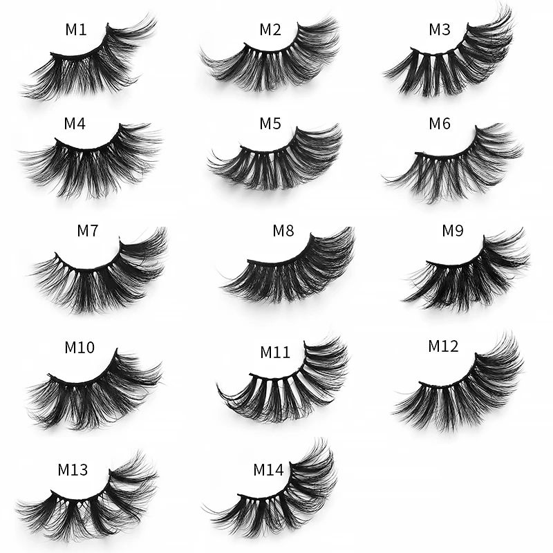 

New Arrival Mink Eyelashes 25mm-27mm Handmade Natural Thick Soft Full Strip Lashes