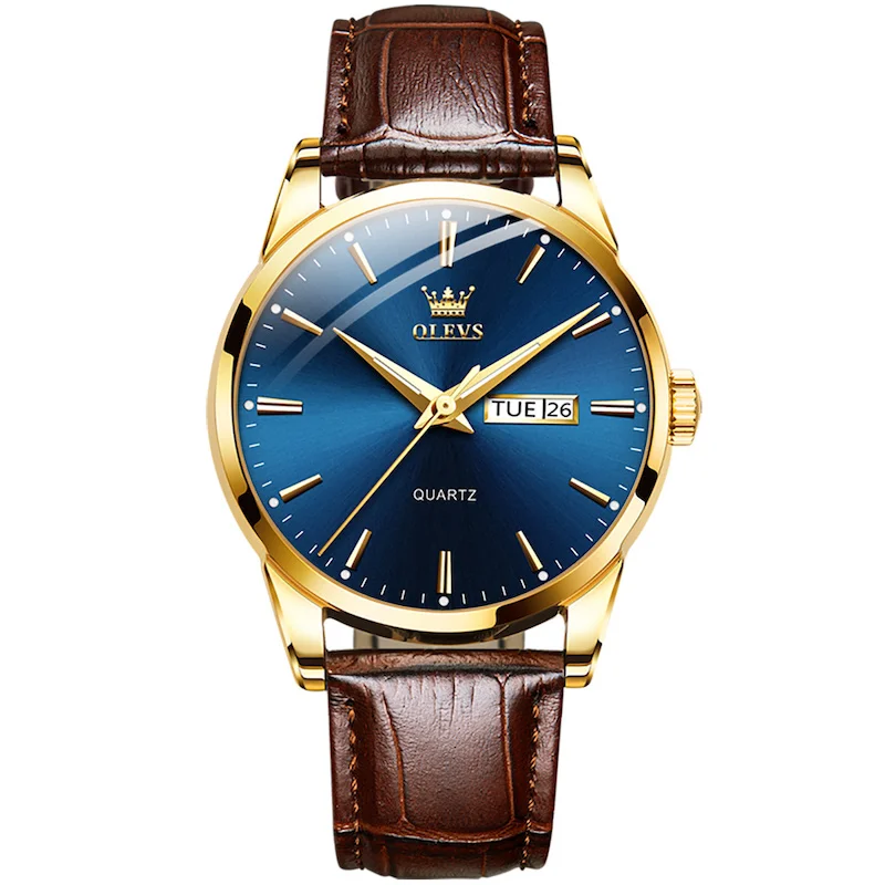 

Hot Brand OLEVS 6898 Men Watche Top Brand Luxury Leather Luminous Hand Watch For MenHot sale products