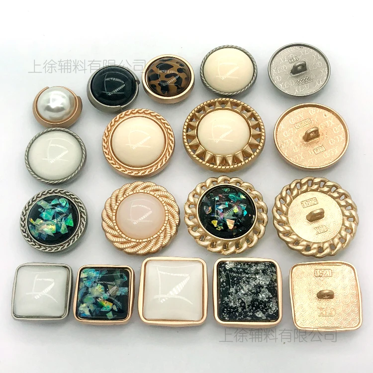 

Factory direct sale custom metal fancy pearl logo sewing buttons to cover wholesale, Customized