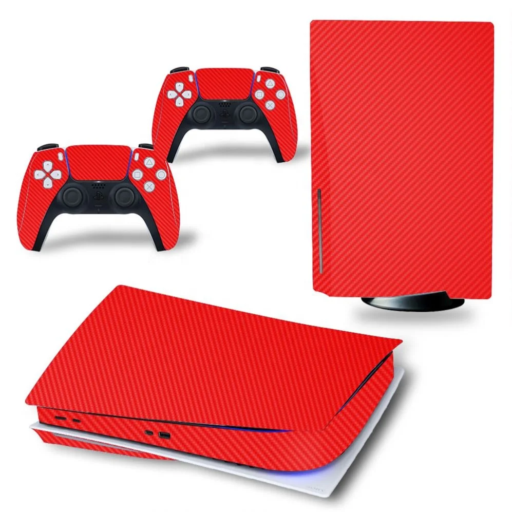 

For Ps5 Console Skin Controller Carbon Fiber Sticker Playstation 5