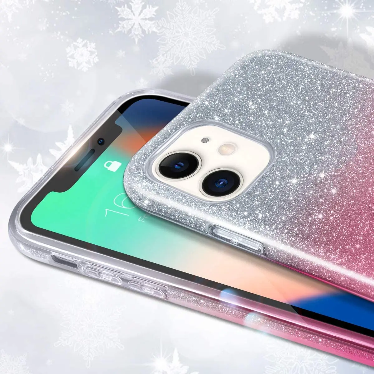 Gradient Color Glitter Phone Case For Iphone 11 Women Girls Mobile