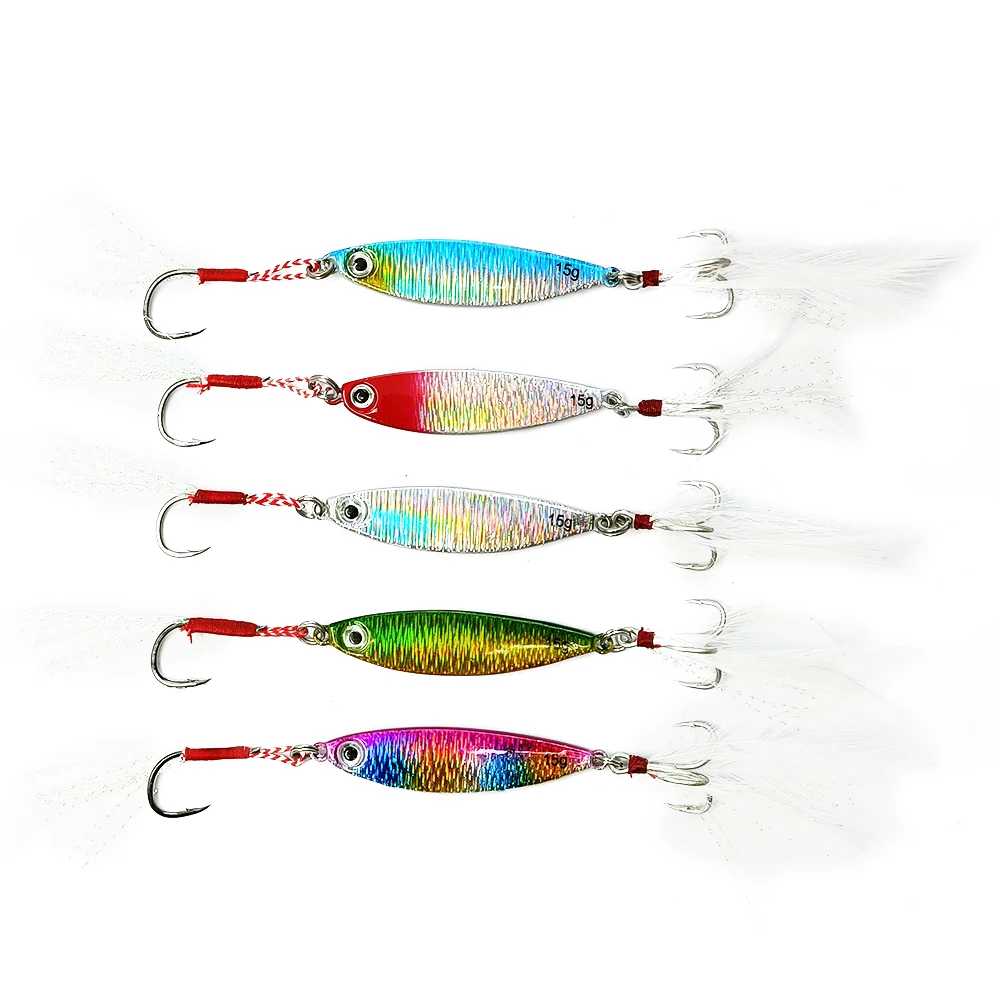 

Leading 3D Eyes Lure Jigging Metal Jigs Artificial Baits Fish Jigs Quality 10g 4.9cm Fishing Lures Pesca, 5 colors bait