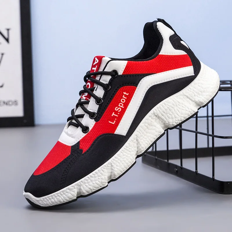 

2022 China supplier sports shoe for men sneakers fashionable breathable running shoes, 3 colors