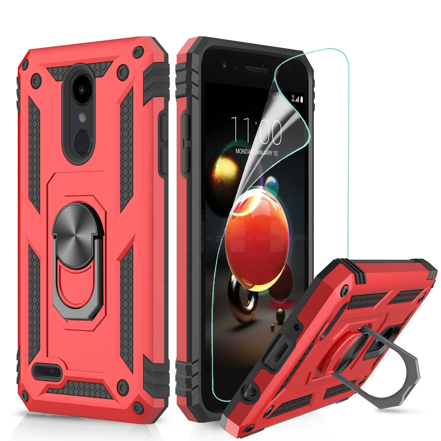 

LeYi For LG Tribute Empire Case,/Aristo 2/Aristo 3/Rebel 4 LTE/Aristo 2 Plus/Phoenix 4, HD Screen Protector Phone Case, Colors optional