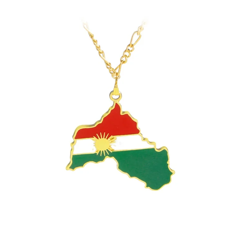 

Kurdistan flag necklace