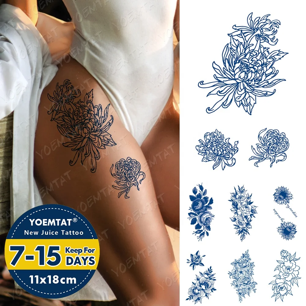 

China High Quality Juice Tatoo Sexy Temporary Tattoos Waterproof Stickers, Cmyk