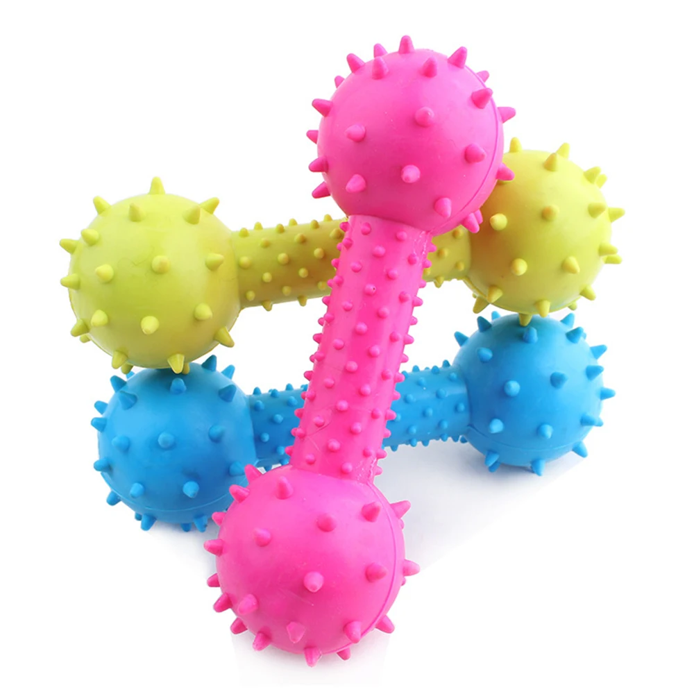 

FN1408 Wholesale Best Selling Premium Cheap Wholesale Soft Rubber Bone Type Chew Dog Pet Toys, Blue,yellow,rose red