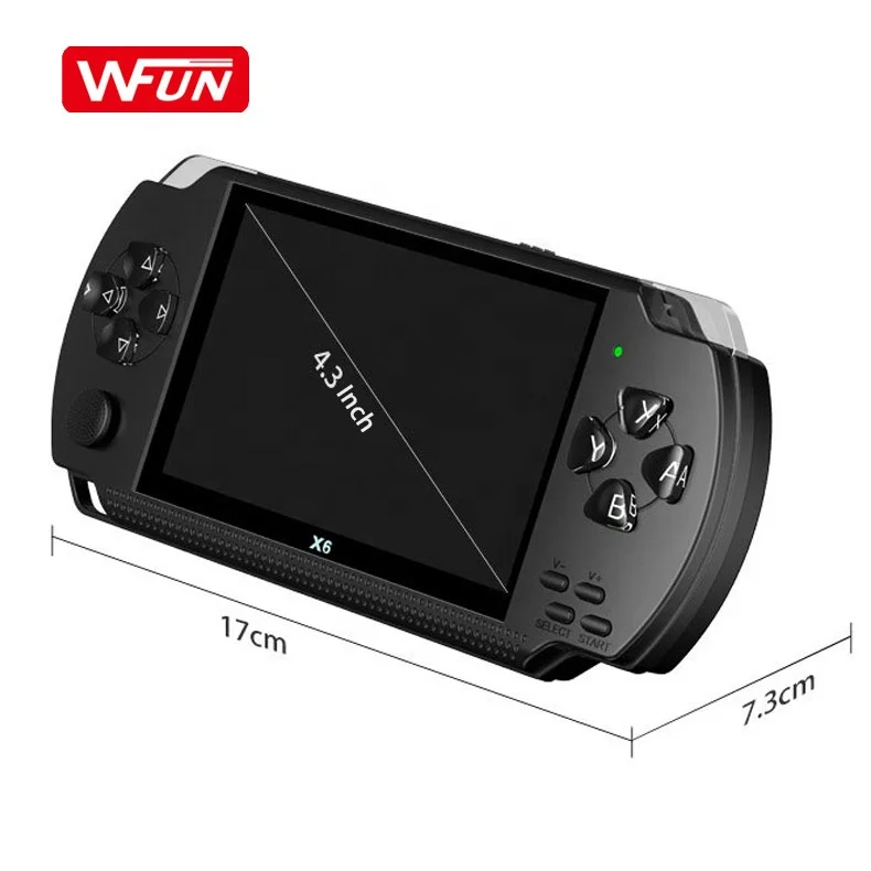 
Updated Portable X6 Real 8GB Handheld Game Players 32/64/128 Bit Games Console For PSP Games 