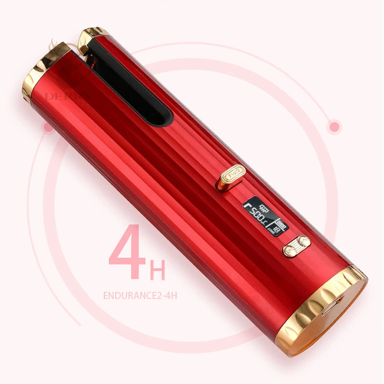 

Deery Portable Usb Heat Auto Rotating Ceramic Hair Curler Wireless Flat Iron Hair Curler Roller Cordless Automatic Hair Curler