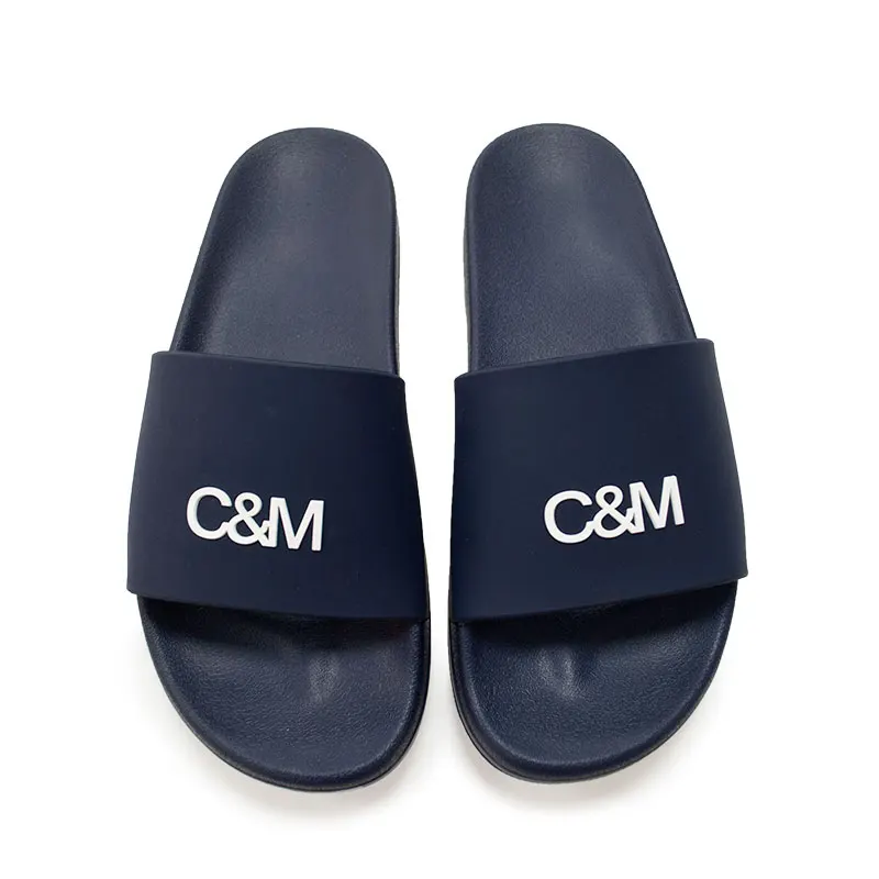 

Wholesale custom character slipper man white black slippers chapal footware for men
