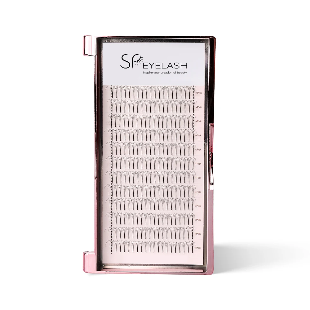 

Russian Volume Korean Heated Curler Premade Volume Fans Long Stem Pre Faned Volume Lashes Eyelash Extension
