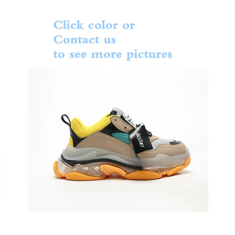 

Luxury Brand 2021 wholesale high quality brands balencia men sports running shoes genuine leather balanciaga triple s sneakers