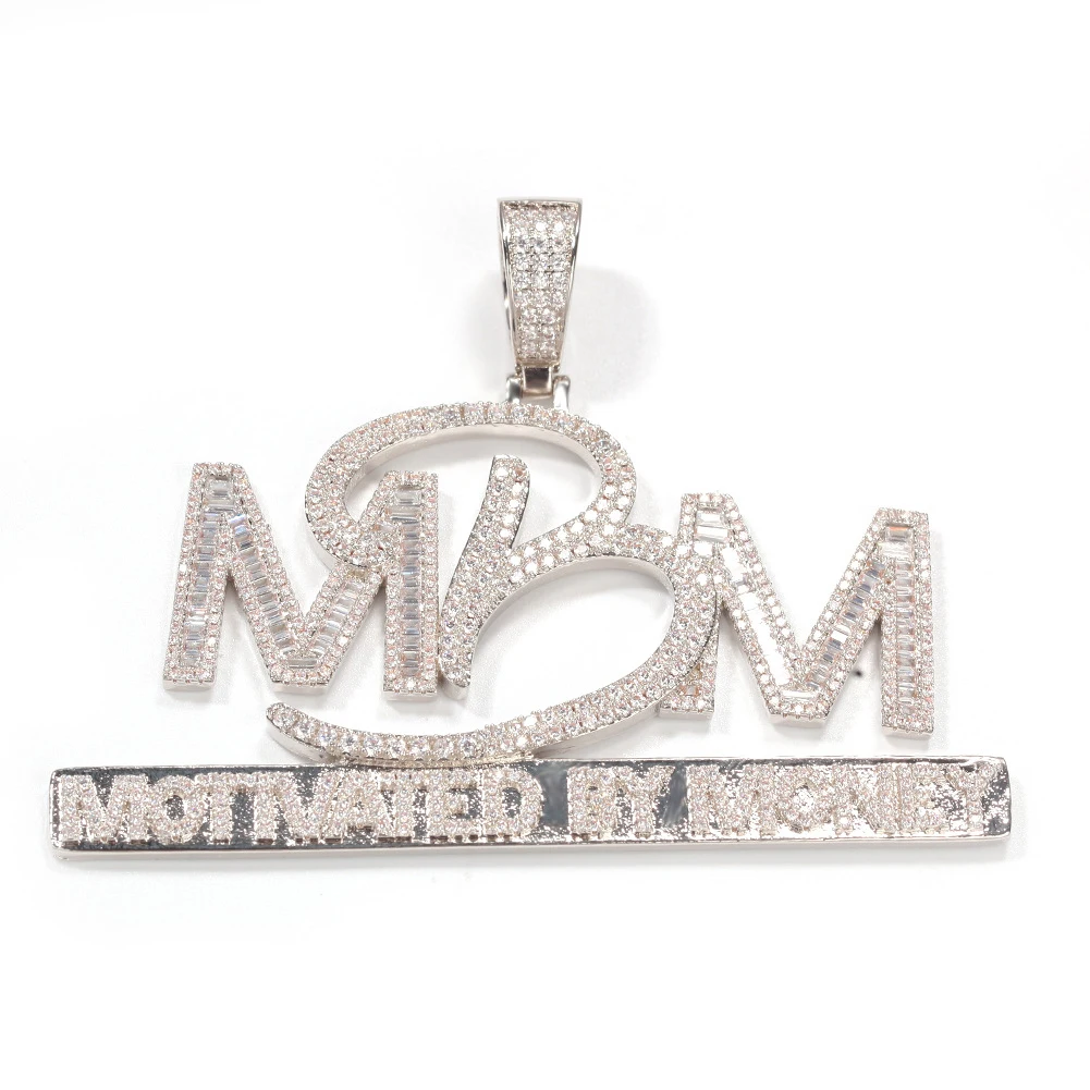 

Blues RTS Bling jewelry wholesale iced out full diamond shiny chain choker MBM pendant necklace