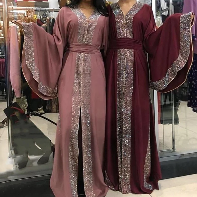 

LSM005 Muslim Prayer Dress Latest Long Sleeve Clothing Abaya Muslim Dress