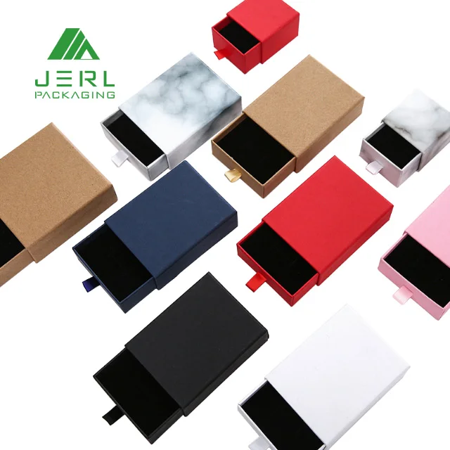 

Customize Paper Cardboard Earring Packaging Box Small Jewelry Drawer Box, As picture