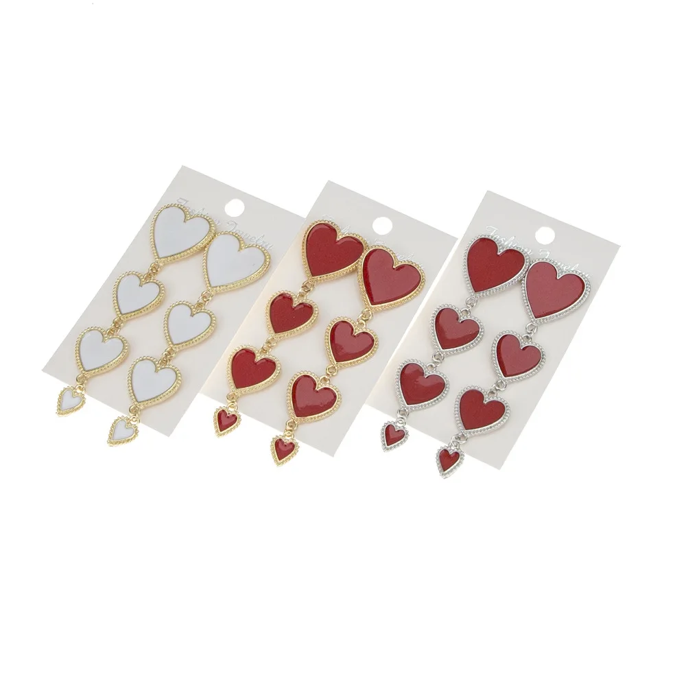 

Temperament fashion and personality go with everything heart earrings